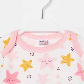 Боди детское, цвет белый/звёздочки, рост 80 см