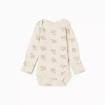 Боди детское, цвет бежевый, рост 62 (1-3 мес)