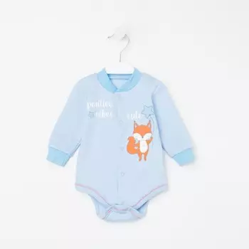 Боди детское, цвет голубой/белочка, рост 62 см