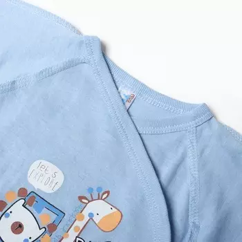 Боди детское, цвет голубой, рост 62-68 см (3-6 мес)