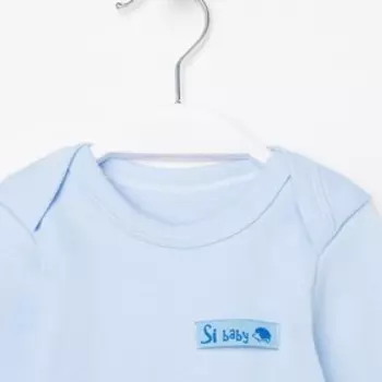 Боди детское, цвет голубой, рост 62 см