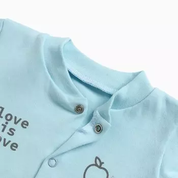 Боди детское, цвет голубой, рост 80 см