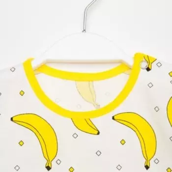 Боди детское, цвет молочный/банан, рост 80 (52)