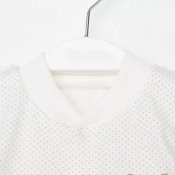 Боди детское, цвет молочный/енот, рост 56 см