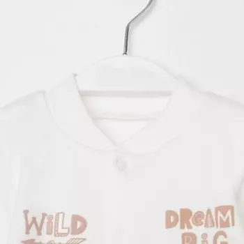 Боди детское, цвет молочный/тигр, рост 80 см