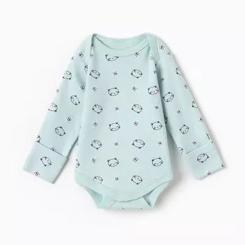 Боди детское, рост 68 см, мятное