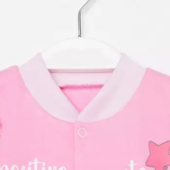 Боди детское, цвет розовый/белочка, рост 62 см