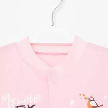 Боди детское, цвет розовый/лисы, рост 68 см