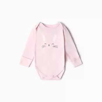 Боди детское, цвет розовый, рост 56 см