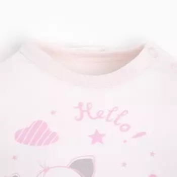 Боди детское, цвет розовый, рост 56см