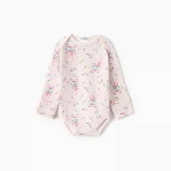 Боди детское, цвет розовый, рост 62 см (1-3 мес)