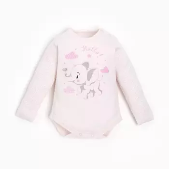 Боди детское, цвет розовый, рост 62см