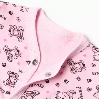 Боди детское, цвет розовый, рост 68 см