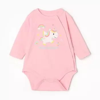 Боди детское, цвет розовый, рост 68 см