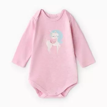 Боди детское, цвет розовый, рост 68 см