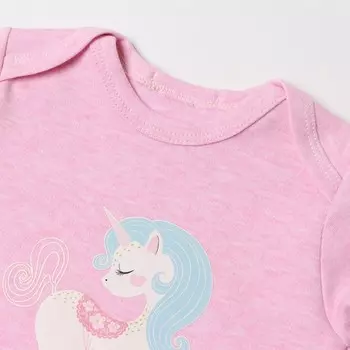 Боди детское, цвет розовый, рост 80 см