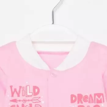 Боди детское, цвет розовый/тигр, рост 80 см