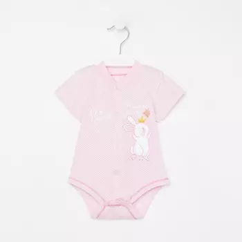 Боди детское, цвет розовый/зайчик, рост 80 см