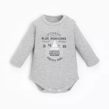 Боди детское, цвет серый, рост 62см