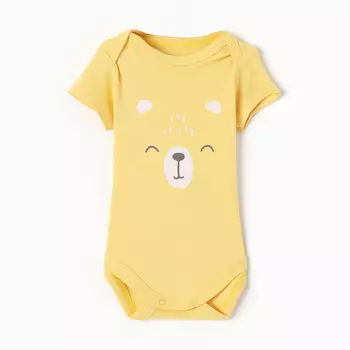 Боди детское, цвет желтый, рост 62 (1-3 мес)