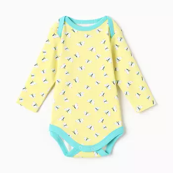 Боди детское, цвет желтый, рост 68 (3-6 мес)