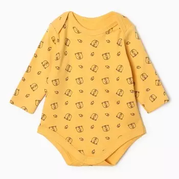 Боди детское, цвет жёлтый, рост 62 см