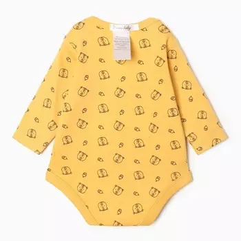 Боди детское, цвет жёлтый, рост 74 см