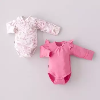 Боди детское KinDerLitto «Цветочный сад», с длинным рукавом, рост 56-62 см, 2 шт