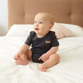 Боди детское MINAKU, рост 62-68 см, графитовое