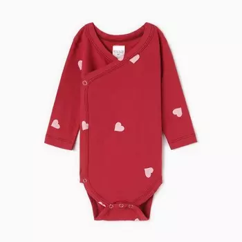 Боди детское MINAKU, рост 68-74 см, красное