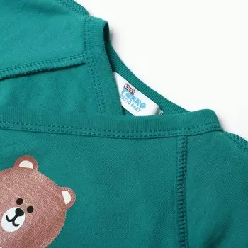 Боди детское, НАЧЁС, цвет тёмно-зелёный, рост 62-68 см (0-3 мес)