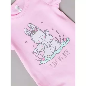 Боди детское, рост 80 см, цвет розовый