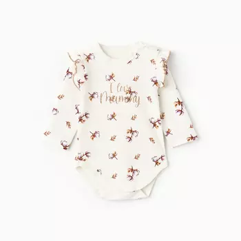 Боди детское с длинным рукавом, цвет белый, рост 80