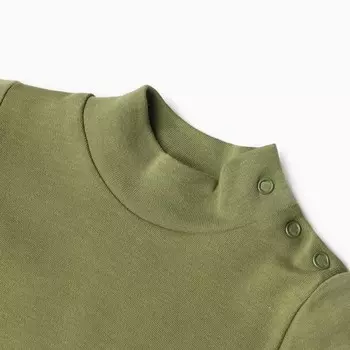 Боди детское, с длинным рукавом, цвет хаки, рост 68 см