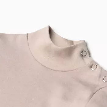 Боди детское, с длинным рукавом, цвет капучино, рост 68 см