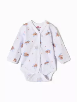 Боди детское с длинным рукавом «Сон», рост 80 см, молочное, голубое