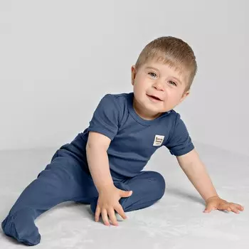 Боди детское с коротким рукавом Basic, рост 62 см, цвет синий