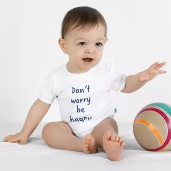 Боди детское с коротким рукавом «Горошинка», рост 86 см, цвет белый