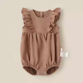 Боди детское SL HOME, рост 62-68 см, кофейное