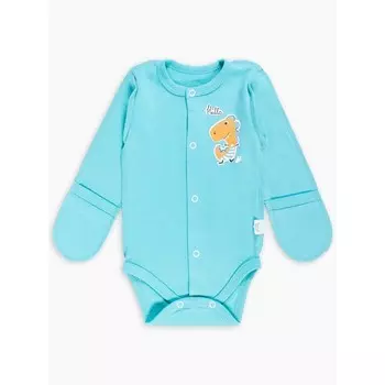 Боди Dino, рост 62 см, цвет бирюзовый