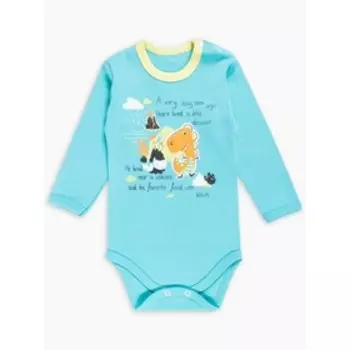 Боди Dino, рост 74 см, цвет бирюзовый