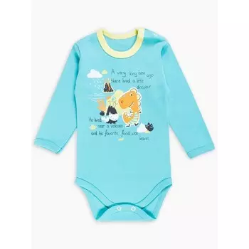 Боди Dino, рост 86 см, цвет бирюзовый