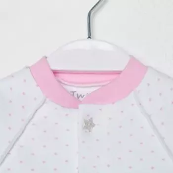 Боди для девочки, цвет белый/розовый, рост 56