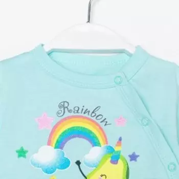 Боди для девочки, цвет мятный, рост 68 см