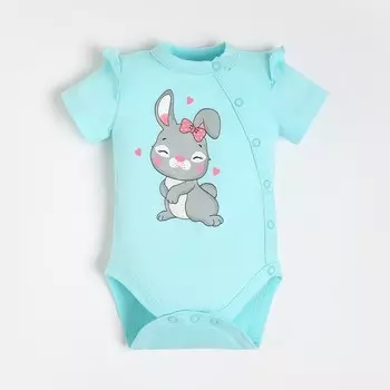 Боди для девочки, цвет мятный, рост 80