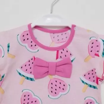 Боди для девочки, цвет розовый/арбуз, рост 68