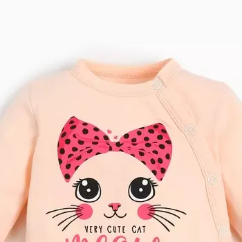 Боди для девочки, цвет розовый, рост 62-68 см