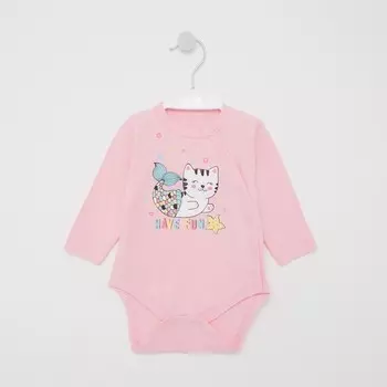 Боди для девочки, цвет розовый, рост 80