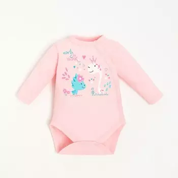 Боди для девочки, цвет розовый, рост 86 см