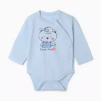 Боди для мальчика, цвет голубой, рост 68 см